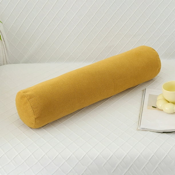 Almohada redonda para dormir de lado, almohada plegable para la pierna, para sala de estar, sofá cama, almohadas de felpa extraíbles y lavables.