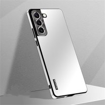 K-Lion for Samsung Galaxy S21 Slim Matte Case, Micro Frosted Hard PC Back Aluminum Metal Frame All-inclusive Camera Lens Protection Shockproof Anti-Scratch No Fingerprints Ultra-Thin Case, White
