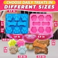 thumbnail image 2 of Fusion 2 Pcs Dog Treat Molds for Baking and Freezing – Bone & Paw Shaped Silicone Dog Treat Mold, Non-Sticking, Blue & Pink – Easy Release Design for Homemade Candies, Gingerbreads, 2 of 8