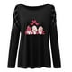 thumbnail image 4 of Blusa de manga larga con estampado de día de San Valentín y hombros descubiertos para mujer Fridja  hkj1134, 4 of 7