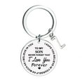 thumbnail image 2 of Creative DIY To My Son Stainless Steel Last Name 26 Letter Keychain 2.5x2.5cm, 2 of 8
