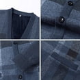 thumbnail image 3 of StSilkitty Mens Cardigan Sweater Plaid Long Sleeve V Neck Button down Cardigans Jacket Sweaters with Pockets, 3 of 9