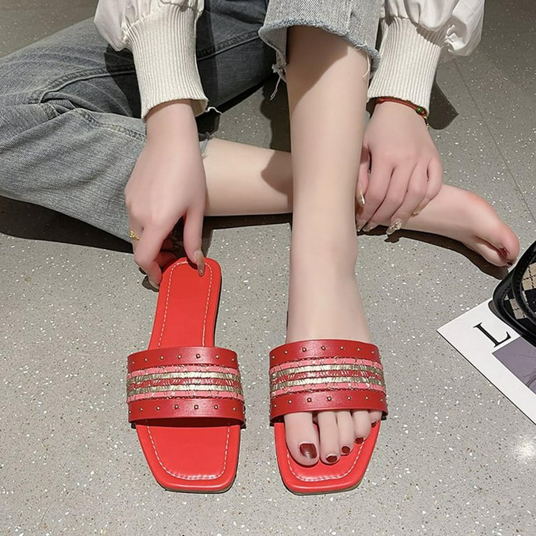VerPetridure Black Sandals Women Women s Flat Shoes Ladies Beach