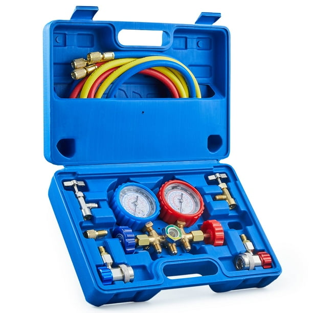 Juego de manómetros de corriente alterna Orion Motor Tech para R134a R12 R502