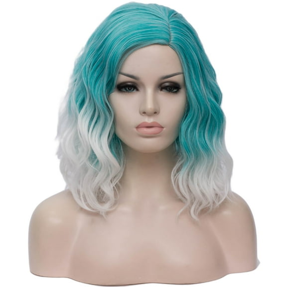 DOPI Bargains Human Hair Wigs for Lady 14" Curly Wig with Wig Cap