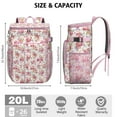 thumbnail image 4 of Botanical Garden Bloom Print Backpack Cooler - 20L High Capacity, Long-Lasting Insulation for Summer, 4 of 6
