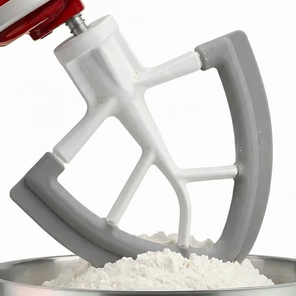 Flex Edge Beater for KitchenAid Mixer4.5/5 QT Kitchenaid 4.5/5 Quart Flat Paddle Beater Attachments with Scraper for Tilt-Head Stand Mixer 4.5/5 Quart - White