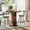 Walnut, variant on Leumius 3-Piece Bar Table and Stool Set, 31.5-inch Round Bar Table with 2 Stools Compact Wooden Dining Bar with Metal Ring Footrest for Restaurants Cafes Bars Living Rooms and Small Spaces Walnut