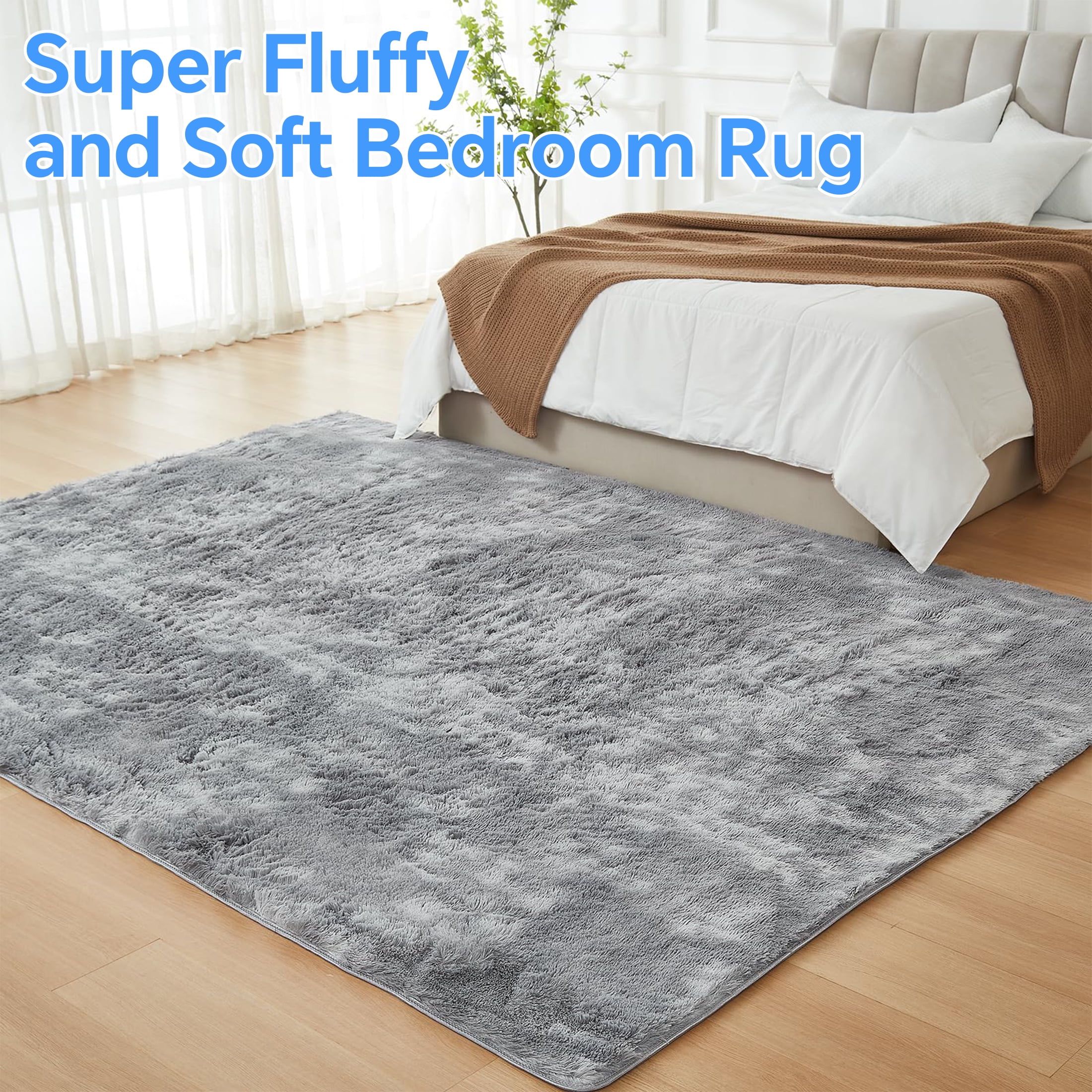 HIOHA 9'x6' Area Rugs for Living Room Large Soft Carpets for Bedroom Office, Machine Washable Modern Dining Room Non-Slip Traditional Plush Rugs