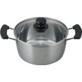 thumbnail image 1 of Ragoût de curry Bouilli à Deux Mains Réensemencé 20cm en Acier Inoxydable compatible IH avec Couvercle en Verre RR-6889, 1 of 4