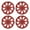 14 inch- Black & Red Lacquer, variant on 13" Set Of 4 Universal Wheel Covers Snap On Hubcaps Full Hub Caps fit R13 Tire & Steel Rim (4 Pack)