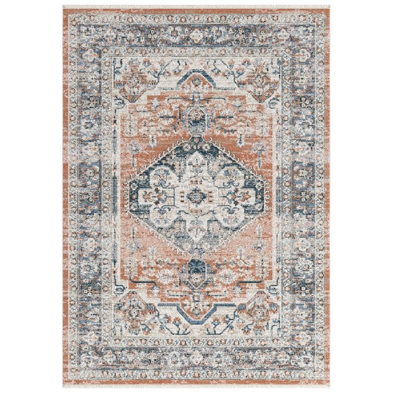 Abacasa Summit Wasilla Cinnamon/Natural/Blue Area Rug
