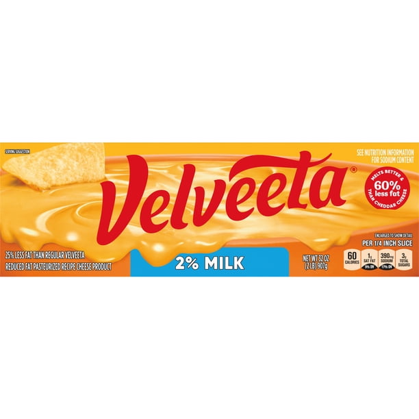 Velveeta 2% Milk Reduced Fat Pasteurized Recipe Cheese Product, 32