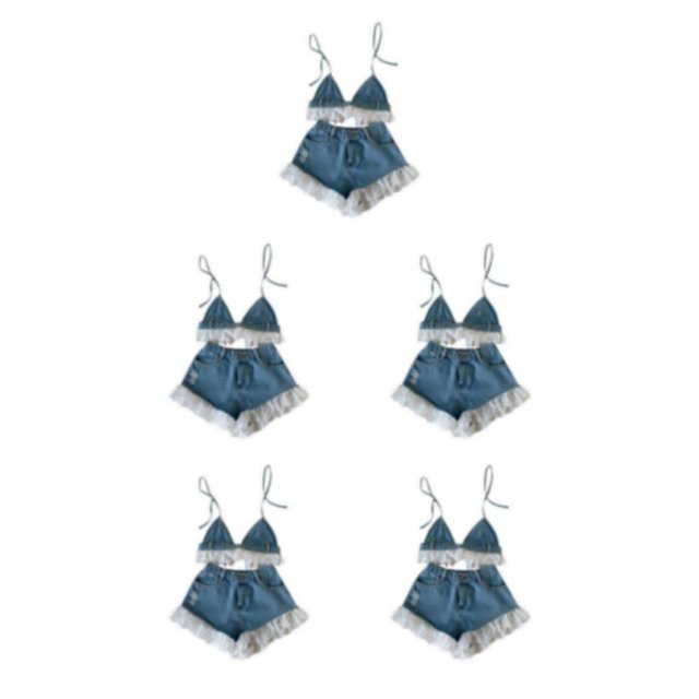 Sonducket Conjunto de ropa de algodón para niñas, elegante, informal, de verano, reemplazo corto, moda, estudiante, adolescente, falda, camisa, Type2 NO2