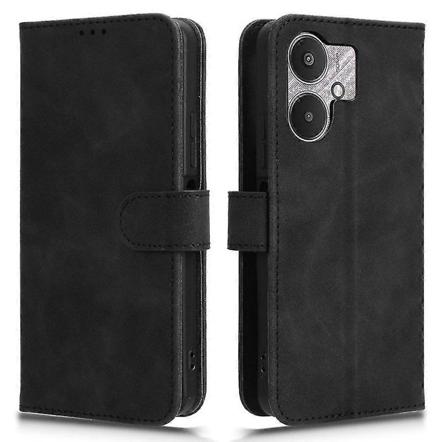 For Xiaomi Redmi 13C 5G Skin-Feel Leather Case Wallet Stand Phone Cover - Rose