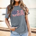 thumbnail image 2 of ibiyuan Usa 250th Anniversary Shirt Women Shirts Crew America 250 Flag Holiday Short Sleeve Independence Day Womens Shirts Tops for Women Trendy, 2 of 6