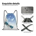 thumbnail image 4 of Sikiie Christmas Snowman In The Snow Drawstring Backpack Drawstring Bags, Draw String Back Bag for Sports, Gym, Travel, Swimming, Beach-Small, 4 of 6