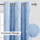 thumbnail image 2 of Cortinas JIUZHEN Damask Ombre con aislamiento térmico, color azul marino, 107 x 213 cm, 2 of 7
