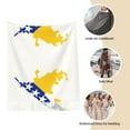 thumbnail image 5 of Women Bosnian Flag Map Scarfs Large Warm Soft Shawls Wraps, 5 of 6