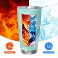 thumbnail image 6 of KLL Blue Marble Print 40oz Stainless Steel Insulated Car Cup with Spillproof Lid - Keep Your Drink Hot or Cold on the Go-Straw Three-piece Set, 6 of 8