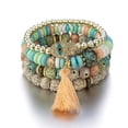 thumbnail image 6 of FENOHREFE 4Pcs Styles Bracelet Set for Women Adorned with Crystal Fatima Hand Tassels and Beads Stylish Outfits, 6 of 7
