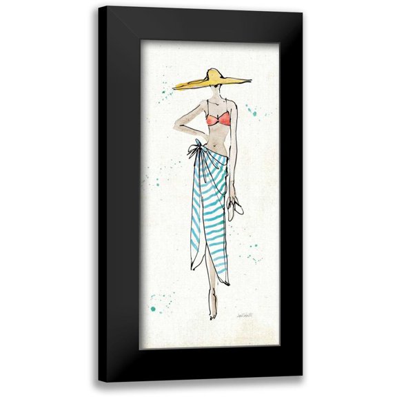 Tavoletti, Anne 9x14 Black Modern Framed Museum Art Print Titled - Beach Divas III Color