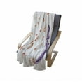 thumbnail image 4 of Music Soft Flannel Fleece Blanket, Musical Notes Instrument Violin Cello in Watercolors Style White Backdrop Print, Cozy Plush for Indoor and Outdoor Use, 70" x 90", Purple and Red, by Ambesonne, 4 of 6