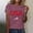 A485 Hot Pink, variant on Xdegoge USA American Flag Tops for Women 4th Of July Patriotic Shirts Graphic Tees Short Sleeve Crewneck Casual Loose Fit Soft Breathable Summer Independence Day Holiday Fashionable Outfits