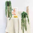 thumbnail image 5 of Zukuco Artificial String of Pearls Hanging Plants in Pots, Faux Potted Plants Realistic Green Succulent Fake Hanging Plants for Shelf Decor Desk Home Garden Decorations, 5 of 7