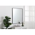 thumbnail image 3 of Elegant Decor MR43036BK 30 in. Metal Frame Rectangle Mirror in Black, 3 of 3