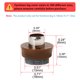 thumbnail image 2 of Clavos deslizadores de almohadilla de fieltro con clavo 3/4" 18mm Dia para patas de muebles de madera, silla, mesa 18pcs, 2 of 7