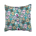 thumbnail image 1 of RYLABLUE Funny Colorful Donuts Faces Pattern Pillow Cover With Hidden Zipper Decor Cushion Two Sides 18x18 inches, 1 of 1
