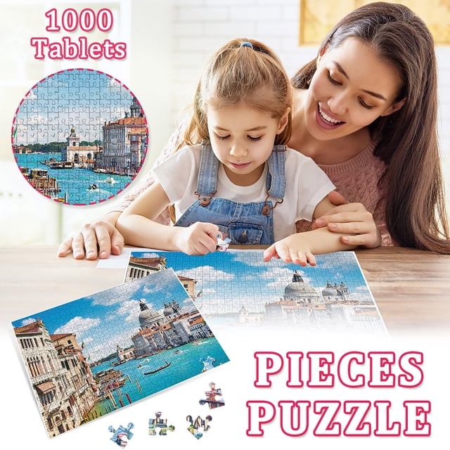 onlyliua Ofertas Semanales 1000 Rompecabezas Grandes para Adultos y Niños, Regalo de Festival, Rompecabezas Virtual de Navidad
