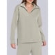 thumbnail image 4 of Conjuntos de Dos Piezas para Mujer, Moda de Otoño 2025, Pantalones Anchos, Conjunto de Estar por Casa, para Viajes y Vacaciones. Caqui M, 4 of 9