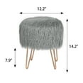 thumbnail image 3 of Homebeez Round Ottoman Footrest Makeup Vanity Stool Side Table, Dressing Table Seat, Pouf Couch Stool, 3 of 5