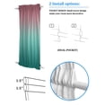 thumbnail image 3 of Ombre Green Pink Blackout Curtains, French Door Curtains for Door Window, Colorful Painting Privacy Drapery for Patio/Sidelight Doors, 1 Panel with Tieback, 54 x 40 Inches, 3 of 6