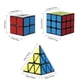 thumbnail image 5 of Juego de cubos de velocidad de 3 piezas, rompecabezas de base negra Juego de cubos mágicos de 2x2x2 3x3x3 Cubo de rompecabezas liso piramidal Xemadio WFLD-14, 5 of 7