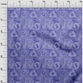 thumbnail image 3 of oneOone Viscose Jersey Medium Blue Fabric Abstracts Craft Projects Decor Fabric Printed By The Yard 60 Inch Wide, 3 of 5