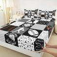 thumbnail image 3 of Homewish Kids Teens Football Baseball Print Full Size Sheets 4-Piece,Sport Theme Breathable Bed Sheets,Ball Gamer Lightweight Sheet Sets,Microfiber Bedroom Decor, 3 of 7