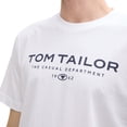 thumbnail image 3 of TOM TAILOR Camiseta para hombre - camiseta estampada, cuello redondo, corte recto, algodón Blanco 2XL (XX-Large), 3 of 6