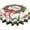 Christmas Flowers & Birds, variant on USA Flag Checkered Tablecloth Round 60\u201dx60\u201d Stars Patriotic Table Cloths for Parties Waterproof Fabric Protector for July 4th Independence Day Small Tablecloths Decor for Party Holiday Home