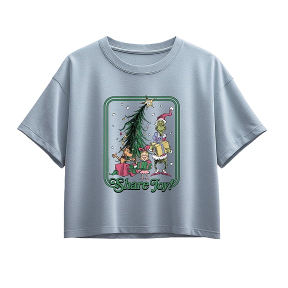 The Grinch - Share Joy Short Sleeve Boxy Graphic T-Shirt