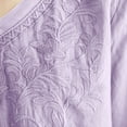thumbnail image 3 of Ounisa Womens Short Sleeve T Shirts V Neck Cotton Linen Embroidery Retro Loose Fit Floral Stitch Versatile Spring Summer Tops M-4XL, 3 of 5