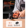 thumbnail image 4 of 20V Cordless Reciprocating Tool Set 6 Speed 8500 17000 RPM 32 Degree Angle 20Ah Battery Charger 12 Saw Attachments LED Light, 4 of 6