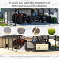 thumbnail image 5 of VEIKOUS 20' x 20' Metal Carport for 2 Cars, Outdoor Galvanized Metal Heavy Duty Storage Garage with Weatherproof Roof for Backyard, Patio, 5 of 11