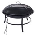 thumbnail image 2 of Mainstays 26" Round Iron Outdoor Wood Burning Fire Pit, Black, 2 of 8