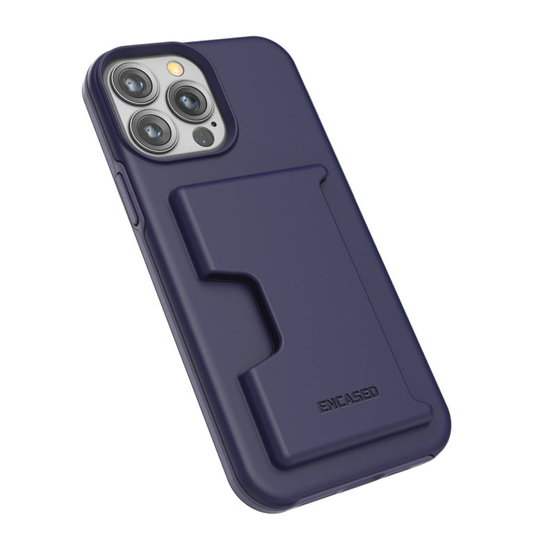 Encased Phantom Designed for iPhone 13 Pro Max Wallet Case (2021) Protective Phone Case with Card Holder (4 Credit Card Capacity) Purple