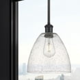 thumbnail image 2 of 516-1S-WPC-GBD-92 Innovations Lighting Bristol Glass 1 Light 9" Mini Pendant Seedy/Matte Black, 2 of 2