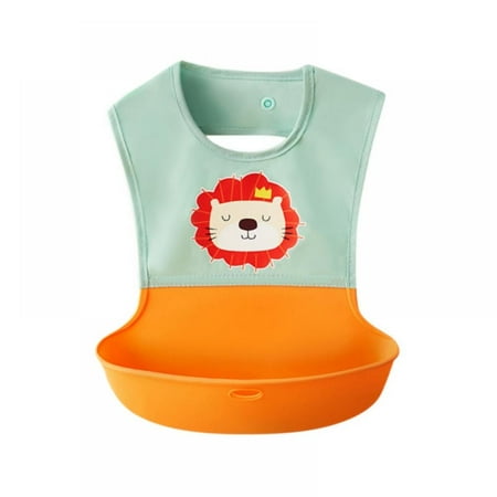 

Clearance! Baby Bibs - Waterproof Easy Wipe Bib for Babies Toddlers - Baby Feeding Bibs with Large Food Catcher Pocket - Travel Bibs for Baby Girl Boy