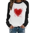 thumbnail image 1 of Gibobby Sudadera con forro polar Mujer Blusa con capucha y cuello redondo con estampado de amor para el día de San Valentín para mujer (Negro, XL), 1 of 4